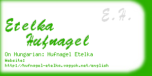 etelka hufnagel business card
